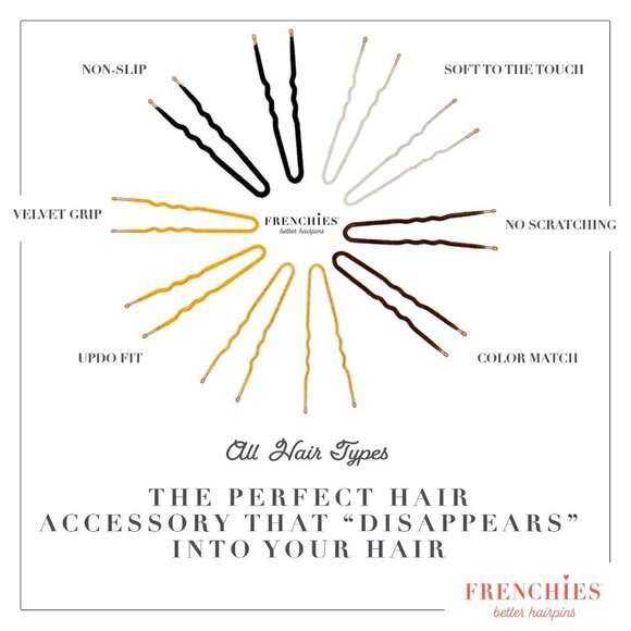 French Twist Hair Pin Brown 20 Count Soft Non-Slip Updo Extensions for Women main image 6